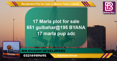 Residential Plot for Sale in Bahria Town, Lahore - (BP-138061)