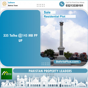 Residential Plot for Sale in Sector F - Talha Block -  Bahria Town, Lahore - (BP-138084)