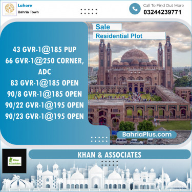 Residential Plot for Sale in Bahria Town, Lahore - (BP-138100)