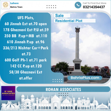 Residential Plot for Sale in Bahria Town, Lahore - (BP-138106)
