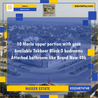 Residential House for Rent in Bahria Town, Lahore - (BP-138144)