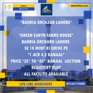 Residential Plot for Sale in Bahria Town, Lahore - (BP-138232)