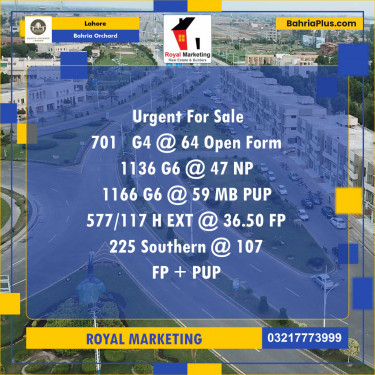 Residential Plot for Sale in Bahria Orchard, Lahore - (BP-138257)