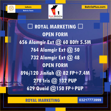 Residential Plot for Sale in Bahria Town, Lahore - (BP-138260)