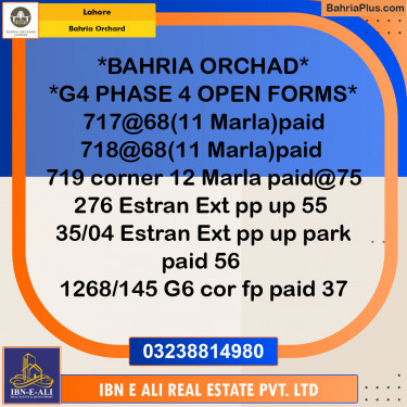 Residential Plot for Sale in Bahria Orchard, Lahore - (BP-138278)