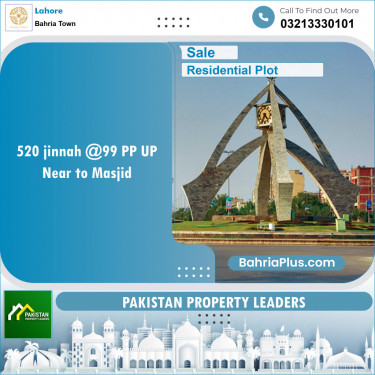 Residential Plot for Sale in Bahria Town, Lahore - (BP-138288)