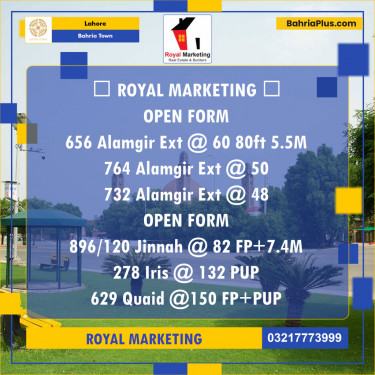 Residential Plot for Sale in Bahria Town, Lahore - (BP-138314)