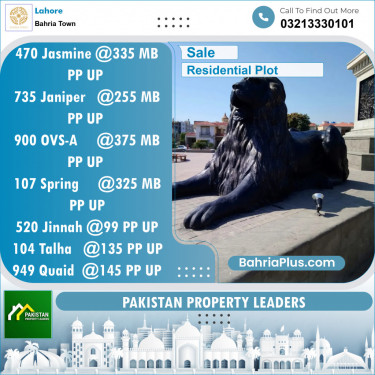 Residential Plot for Sale in Bahria Town, Lahore - (BP-138339)