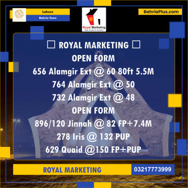 Residential Plot for Sale in Bahria Town, Lahore - (BP-138482)