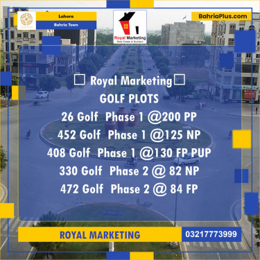 Residential Plot for Sale in Bahria Town, Lahore - (BP-138524)