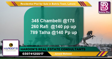 Residential Plot for Sale in Sector C - Chambeli Block -  Bahria Town, Lahore - (BP-138604)