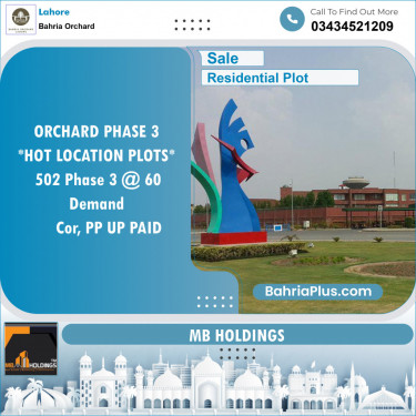 Residential Plot for Sale in Bahria Orchard, Lahore - (BP-138611)