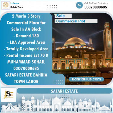Commercial Plot for Sale in Bahria Town, Lahore - (BP-138617)