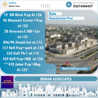 Residential Plot for Sale in Bahria Town, Lahore - (BP-138694)
