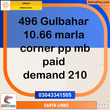 Residential Plot for Sale in Bahria Town, Lahore - (BP-138706)