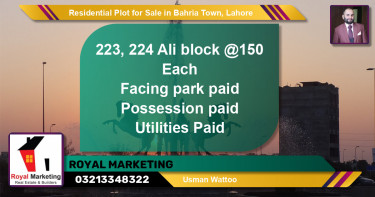 Residential Plot for Sale in Bahria Town, Lahore - (BP-138720)