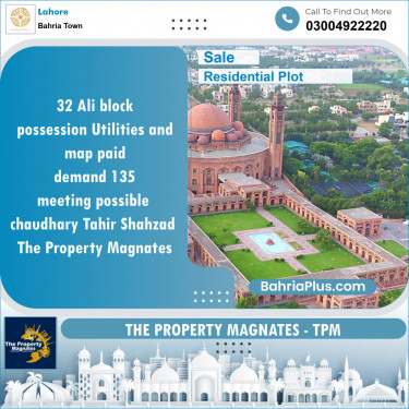 Residential Plot for Sale in Bahria Town, Lahore - (BP-138737)