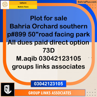 Residential Plot for Sale in Bahria Town, Lahore - (BP-138763)