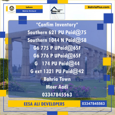 Residential Plot for Sale in Bahria Orchard, Lahore - (BP-138801)