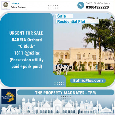 Residential Plot for Sale in Bahria Orchard, Lahore - (BP-138837)