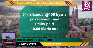 Residential Plot for Sale in Bahria Town, Lahore - (BP-138852)