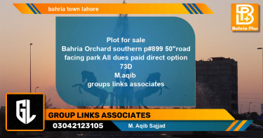 Residential Plot for Sale in Bahria Town, Lahore - (BP-138900)