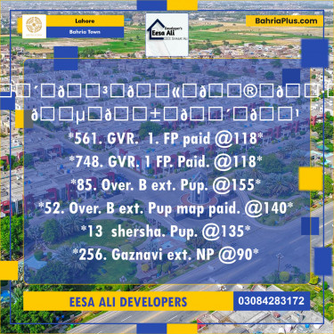 Residential Plot for Sale in Bahria Town, Lahore - (BP-138922)
