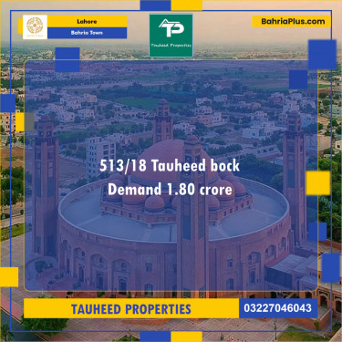 Residential Plot for Sale in Bahria Town, Lahore - (BP-138983)