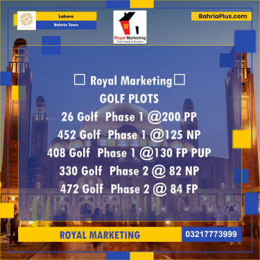 Residential Plot for Sale in Bahria Town, Lahore - (BP-139022)