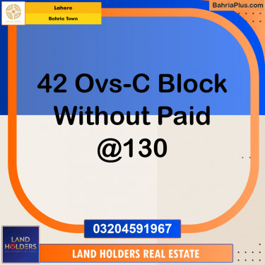 Residential Plot for Sale in Bahria Town, Lahore - (BP-139028)