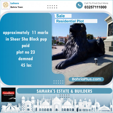 Residential Plot for Sale in Sector F - Shershah Block -  Bahria Town, Lahore - (BP-139155)