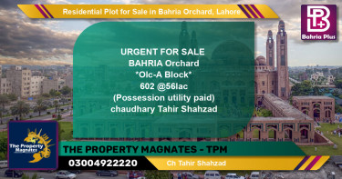 Residential Plot for Sale in Bahria Orchard, Lahore - (BP-139166)