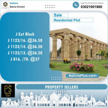 Residential Plot for Sale in Bahria Orchard, Lahore - (BP-139259)