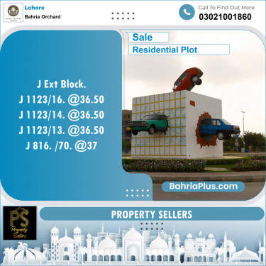 Residential Plot for Sale in Bahria Orchard, Lahore - (BP-139260)