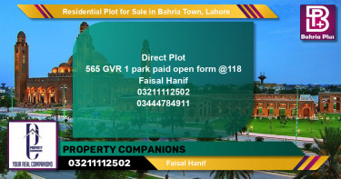 Residential Plot for Sale in Golf Phase 1 -  Bahria Town, Lahore - (BP-139316)