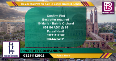 Residential Plot for Sale in Phase 4 - G6 Block -  Bahria Orchard, Lahore - (BP-139318)