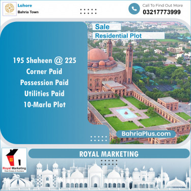 Residential Plot for Sale in Bahria Town, Lahore - (BP-139374)