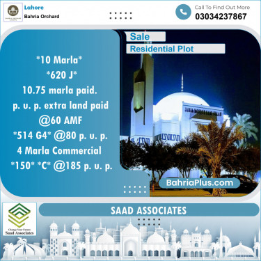 Residential Plot for Sale in Bahria Orchard, Lahore - (BP-139398)