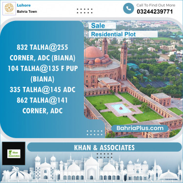 Residential Plot for Sale in Bahria Town, Lahore - (BP-139475)