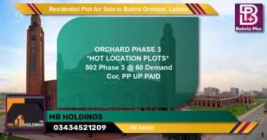 Residential Plot for Sale in Bahria Orchard, Lahore - (BP-139533)