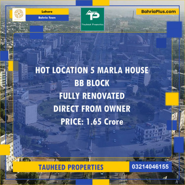 Residential Plot for Sale in Bahria Town, Lahore - (BP-139635)