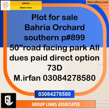 Residential Plot for Sale in Bahria Town, Lahore - (BP-139679)