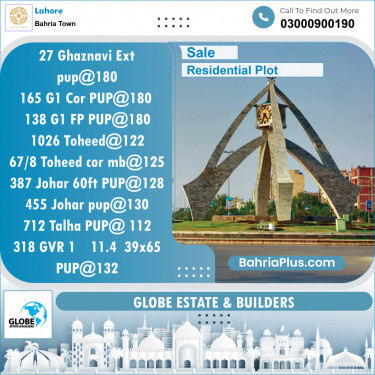 Residential Plot for Sale in Bahria Town, Lahore - (BP-139690)