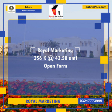 Residential Plot for Sale in Bahria Orchard, Lahore - (BP-139727)