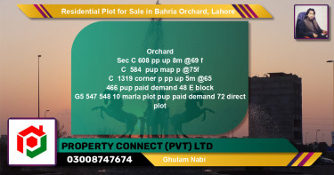 Residential Plot for Sale in Bahria Orchard, Lahore - (BP-139751)