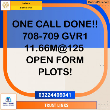 Residential Plot for Sale in Bahria Town, Lahore - (BP-139817)