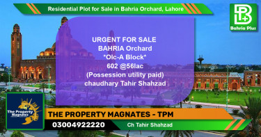 Residential Plot for Sale in Bahria Orchard, Lahore - (BP-139854)