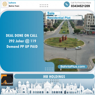 Residential Plot for Sale in Bahria Town, Lahore - (BP-139897)