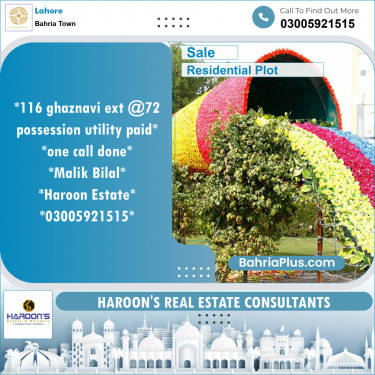 Residential Plot for Sale in Bahria Town, Lahore - (BP-139973)