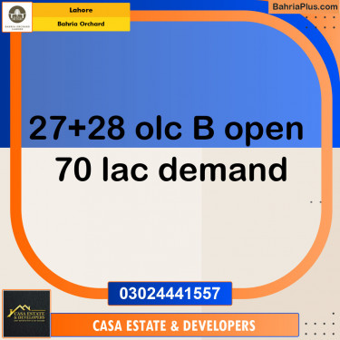 Residential Plot for Sale in Bahria Orchard, Lahore - (BP-139987)